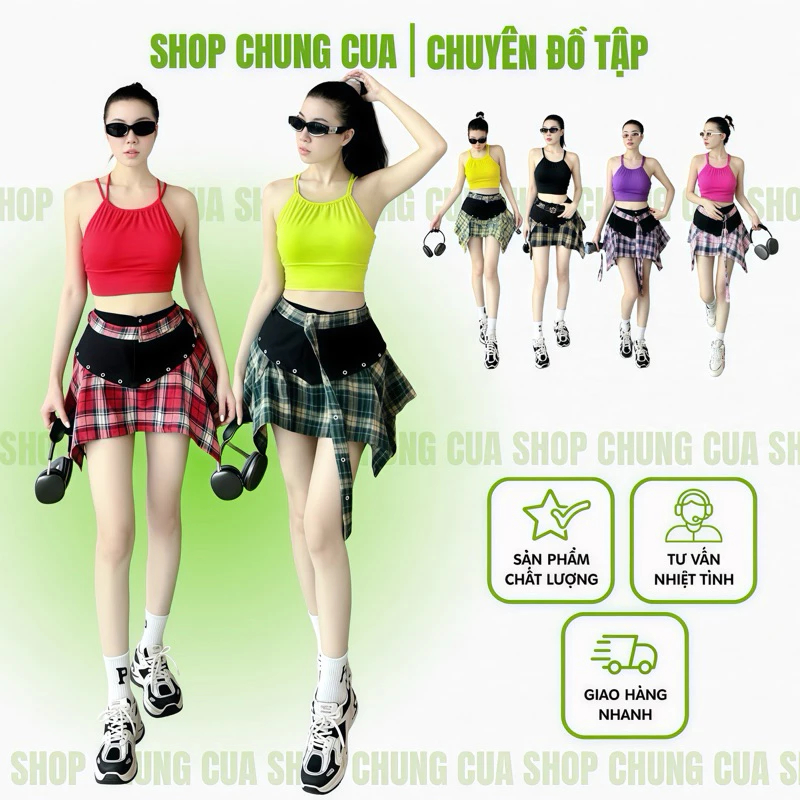 WOMENS TRAINING DRESS WITH KARO BELT ผสมบราสายเดี่ยว 4 สาย zumba เต้นรับส่ง ชุดกีฬามีหลายสีให้เลือก