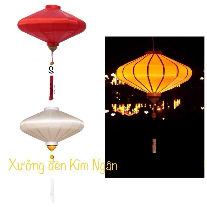 Hoi An ตะเกียงจานบิน (30cm-45cm) ผ้ากันลื่นกันน้ํา