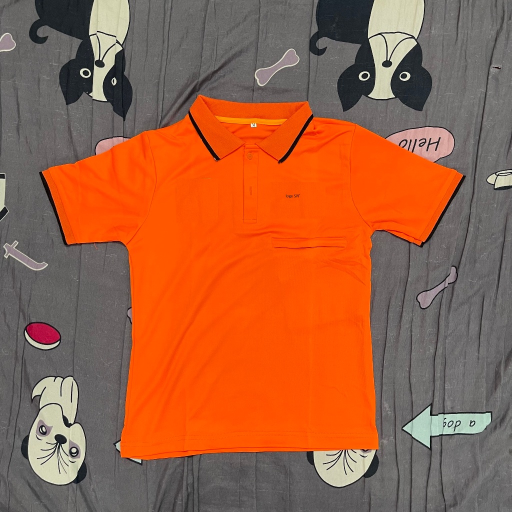 เสื้อโปโลแขนสั้นเท่ๆ F00D พร้อมกระเป๋าหน้าอกสะดวก
