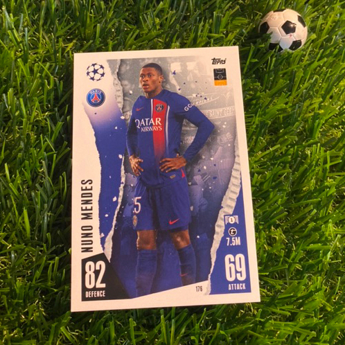 [ ของแท้ ] - TOPPS MATCH ATTAX 2024 - NUNO MENDES (PSG)