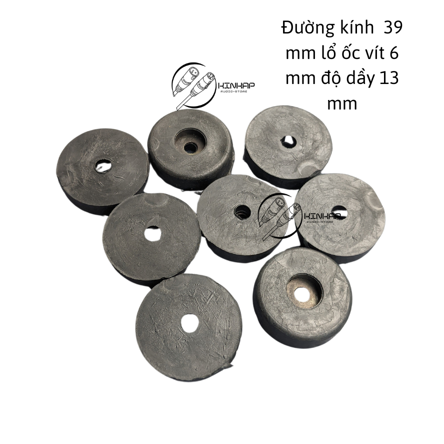 ยางรองตู้ลําโพง เส้นผ่าศูนย์กลาง 39 มิล รูสกรู 6 มิล หนา 13 มิล