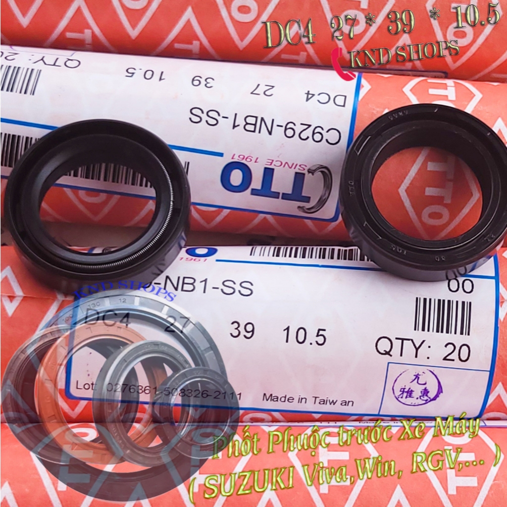 XO [01cai] ซีลตะเกียบหน้าสําหรับ Suzuki Viva, Win, Sport RGV,...ทีทีโอ กระแสตรง4 27*39*10.5 แบบปะเก็