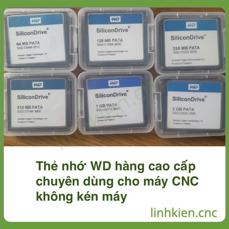 Cf Card WD SiliconDrive 32MB 64MB 128MB 256MB 512MB 1GB 2GB อุตสาหกรรมอุตสาหกรรมสําหรับเครื่อง CNC