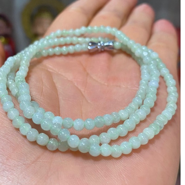 สร้อยคอ (สร้อยข้อมือ 3 เส้น) หินมัลติมute A 5mm 108 เม็ด