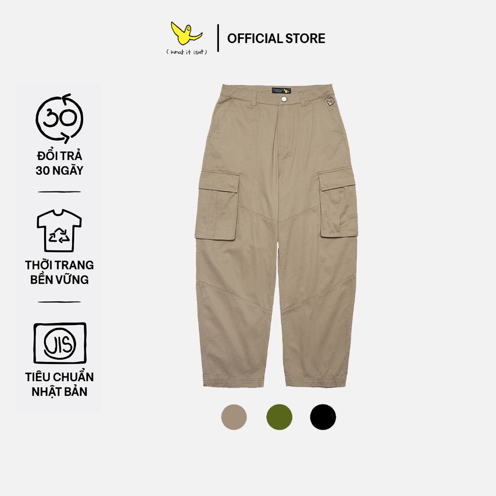 กางเกง Cargo Wii Khaki Rined - isNt