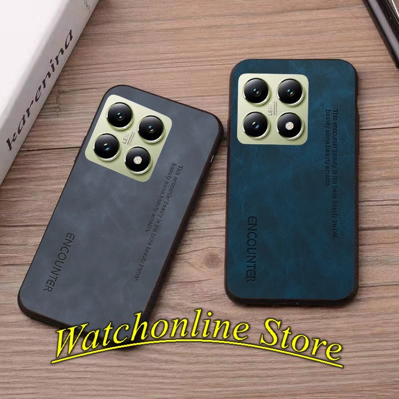 เคสหนังกลับเรียบสําหรับ Xiaomi Redmi Mi 14T Mi 14 Mi 14T Pro Note 14 - 5G Note 14 Pro Note 14 Pro + 
