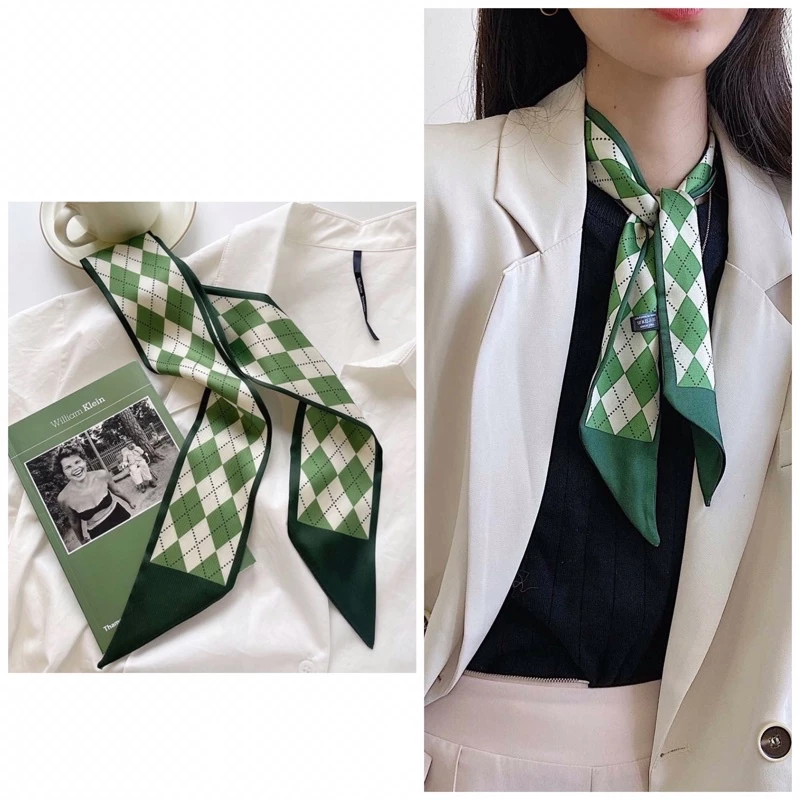 ผ้าโพกหัวยาว - ผ้าพันคอไหมขนาดเล็ก 5x85 ซม. Office Girl K42 - - Page 25 Shop