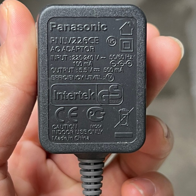 เครื่องชาร์จแบตเตอรี่โทรศัพท์ Panasonic PNLV226CE 5.5v 500ma