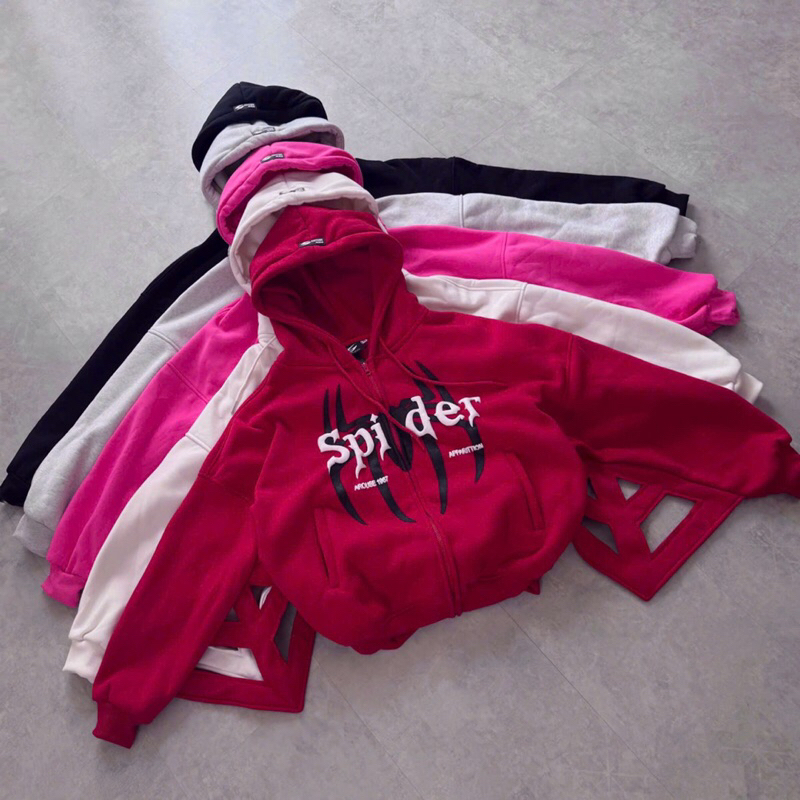 เสื้อแจ็คเก็ตผ้าฟลีซ Spider tag Sss _HT.Store96