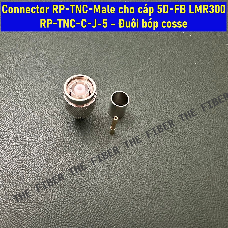 ขั้วต่อ RP-TNC-Male สําหรับ 5D-FB LMR300 RP-TNC-J-5 สาย (ปลายตรง) - ขั้วต่อคอส
