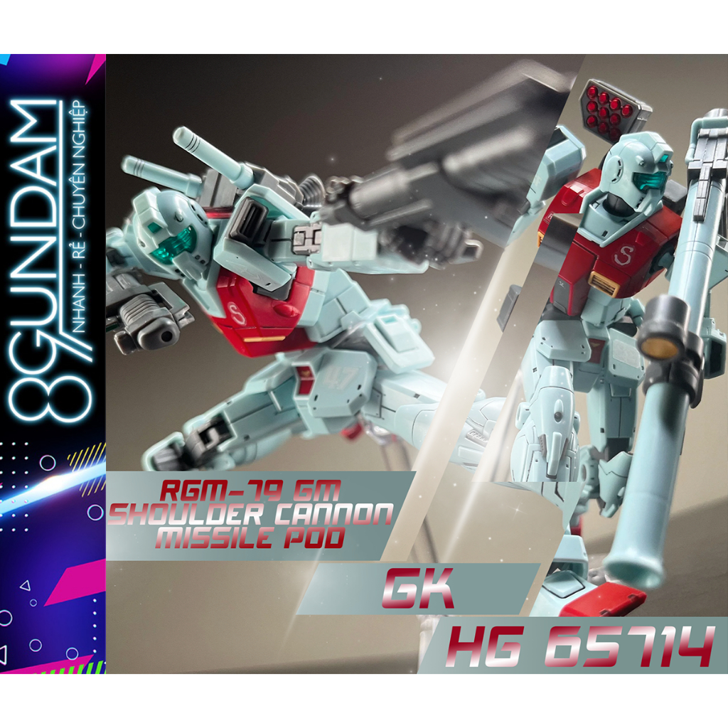 HG GK65714 RGM-79 GM Assembly Model (Shoulder Cannon / Missile Pod)