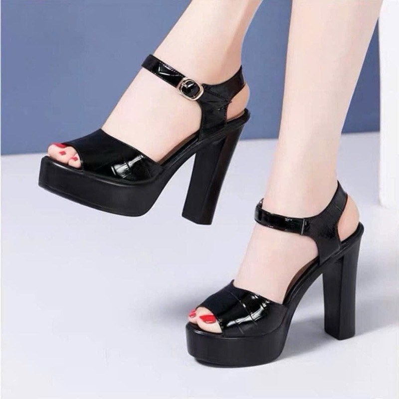 CROCODILE STRAP HIGH HEEL SANDANL SHOES 10p AA