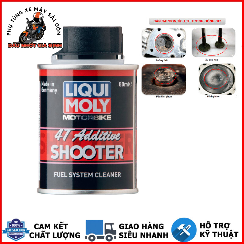 ทําความสะอาดห้องเผาไหม้และหัวฉีด Liqui Moly 4T Additive Shooter 80ml - นําเข้าจากเยอรมัน