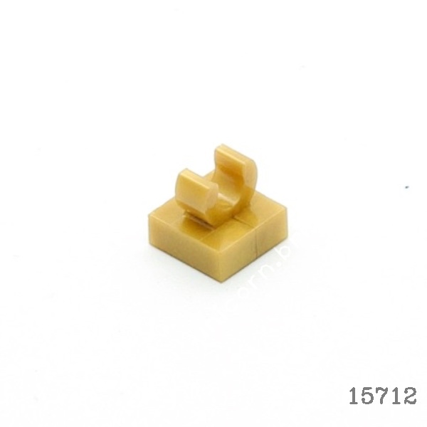 ชิ้นประกอบ - 15712 - 1 x 1 ชิ้นแบนพิเศษพร้อมแคลมป์ขอบกลม [1 ชิ้น]