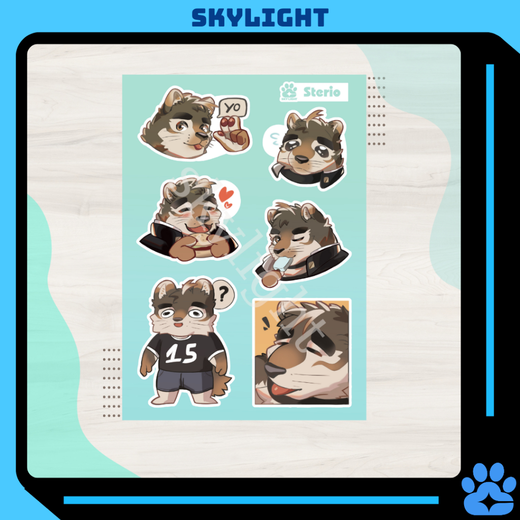 NO.17 STERIO - Live A Hero - สติ๊กเกอร์ Furry Sheet A6 รูปลอกกันน้ํา