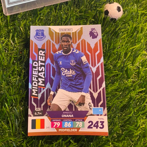 [ ของแท้ ] - MIDFIELD MASTER - PANINI AXL EPL PLUS 2023 - AMADOU ONANA (EVERTON)