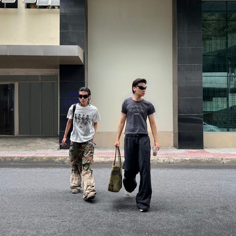 กางเกงสเวตเชิ้ตขากว้าง Blackorp Logo - กางเกงวอร์มสีดํา - ขากว้าง/ Unisex