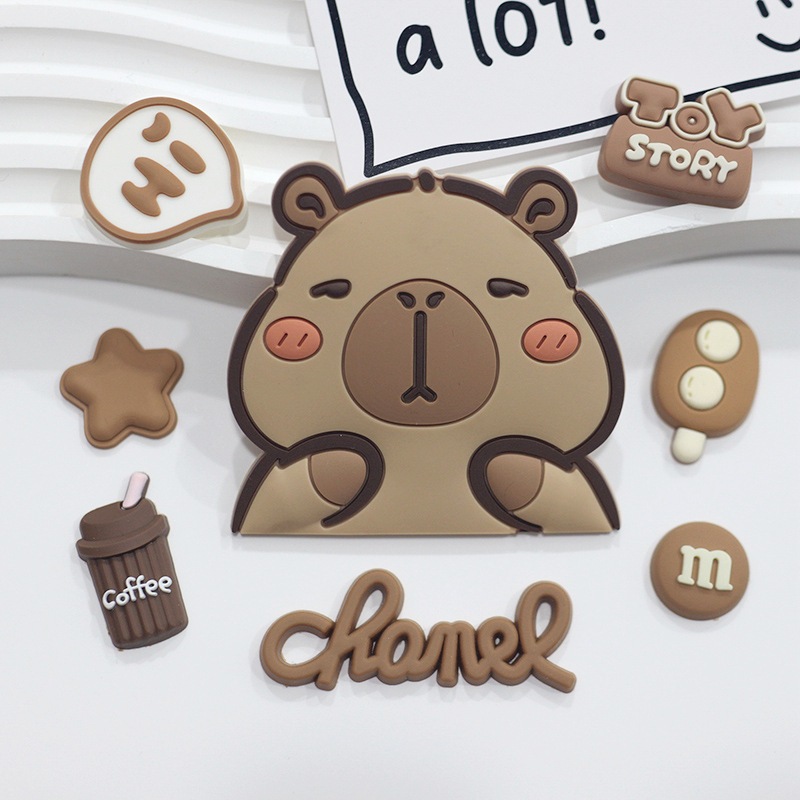 ชุดชาร์ม Jibbitz Capybara 8 ตัว ติดรองเท้าแตะ Crocs ของประดับ