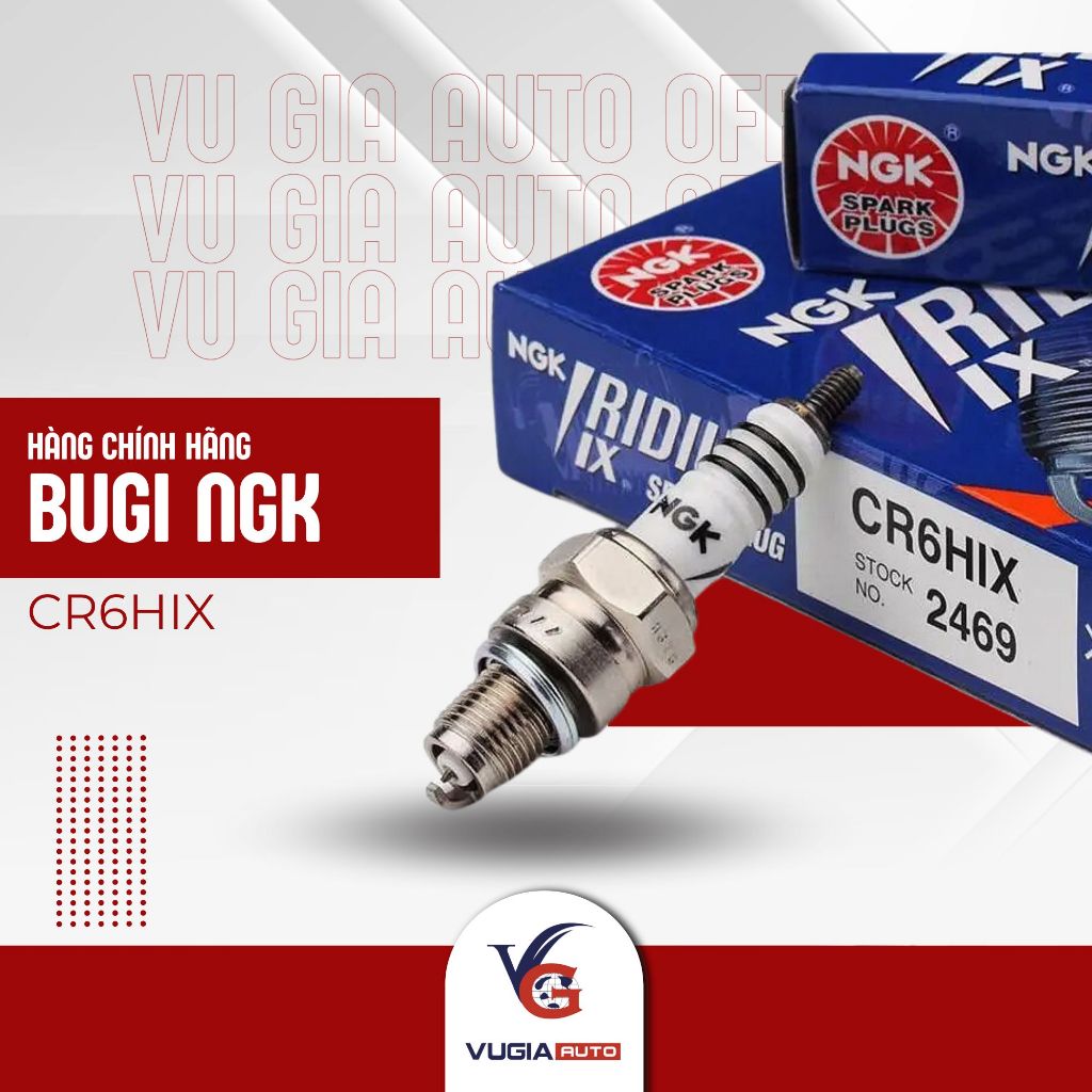 หัวเทียน NGK IRIDIUM - CR6HIX [GENUINE] (สายไฮเอนด์-พินสั้น) สําหรับ DREAM, DREAM II, WAVE 100