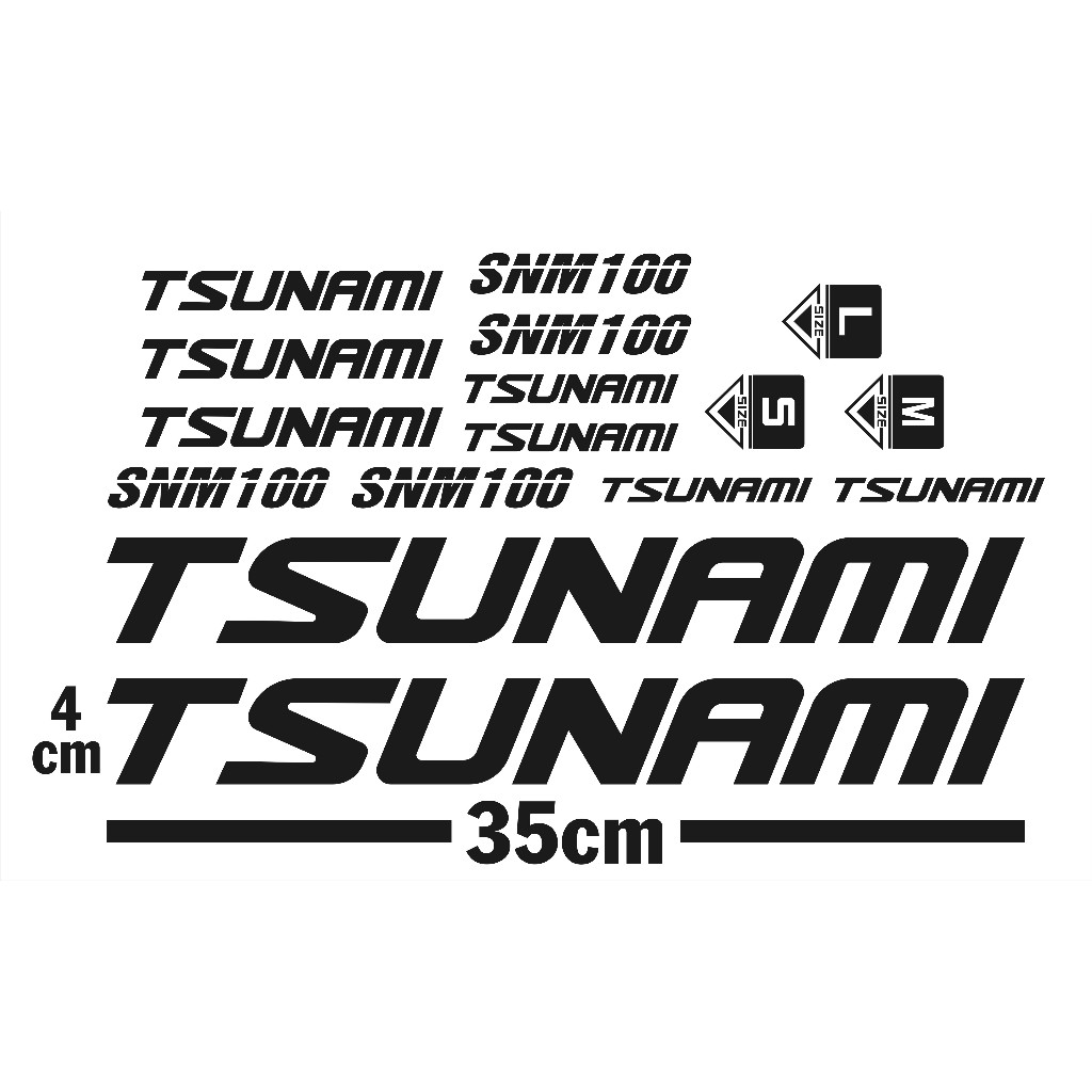 สติ๊กเกอร์ Tsunami SNM100 สําหรับเฟรมจักรยาน