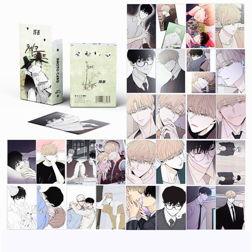กล่องภาพถ่าย Checkmate lomo Checkmate เกาหลี Comics manhwa boylove card bl 50-55 การ์ดสะสม