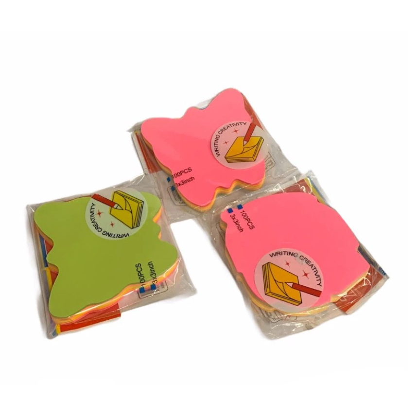 Combo 3 ซ้อนกระดาษโน้ต พร้อมภาพสุ่ม 5 สี 76x76mm - Creative GS-19 สําหรับบันทึกสะดวก