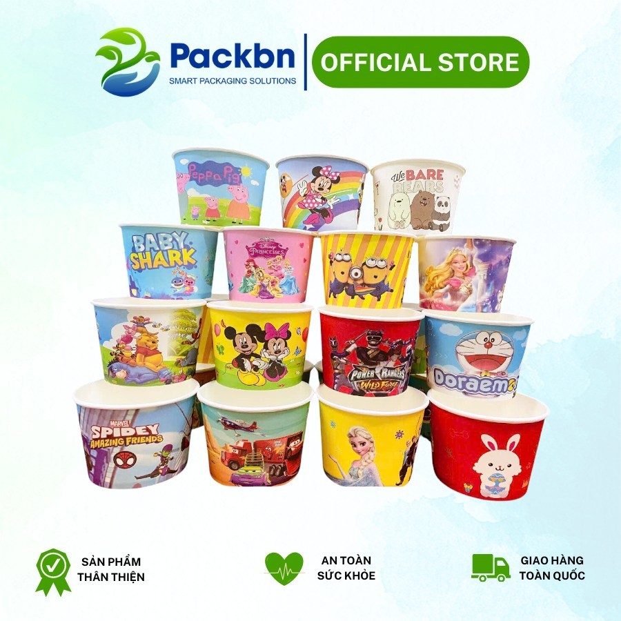 อุปกรณ์เสริมสําหรับเค้กและเค้กวันเกิด-ถ้วยแกะถ้วยกระดาษ260มลพร้อมฝา(การจัดส่งแบบสุ่ม)