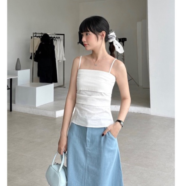 เสื้อกล้ามผ้าลินินเบสิค | ส้มส์ | เสื้อลิเธ