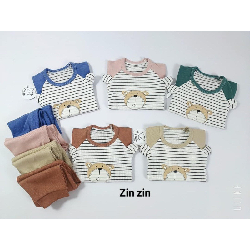 Zinzin RIBBED LONG SLEEVE SET สําหรับทารกจาก 6 - 17กก