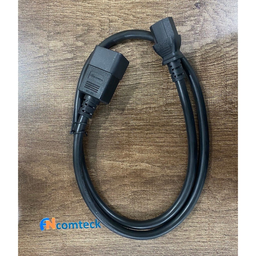 สายไฟ PDU, C13 ถึง C14 - 13A, 250V, 16 AWG, สีดํา