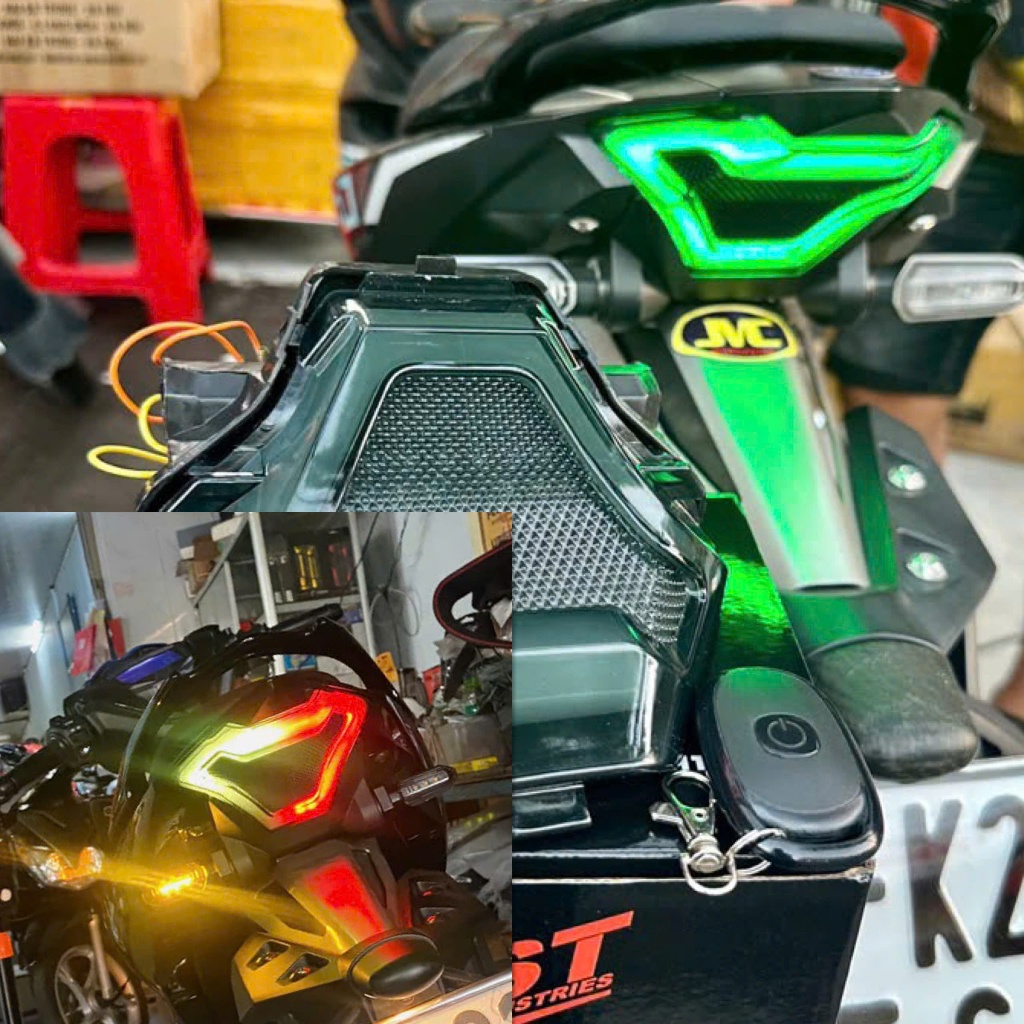 [ จัดส่งฟรีทั่วประเทศ ]_TST V2 Exciter 150, Y15ZR ไฟท้าย Audi Effect เปลี่ยนสีผ่านแอปโทรศัพท์