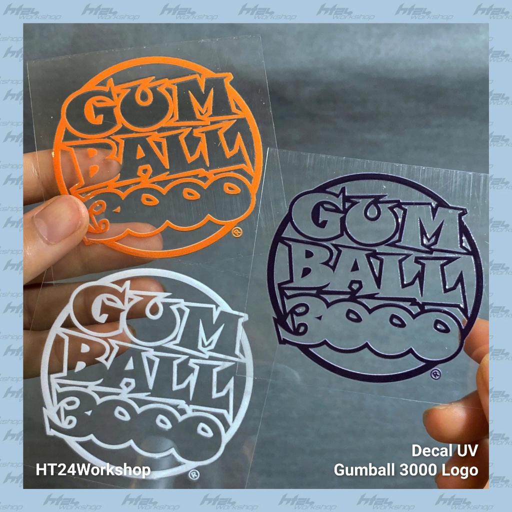 HT24workshop - สติ๊กเกอร์ตกแต่งโลโก้ UV Decal Gumball 3000 สําหรับรถยนต์ รถมอเตอร์ไซด์ หมวกกันน็อค ข