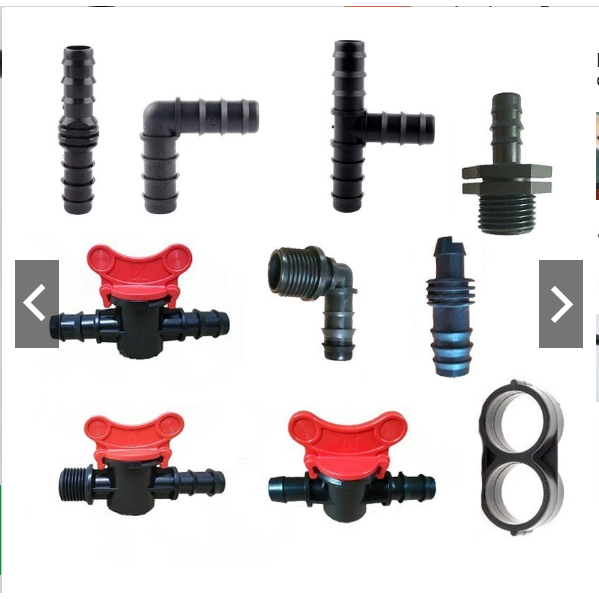 อุปกรณ์ท่อ LDPE 16 20 25 32 พร้อมการเชื่อมต่อ หด วาล์ว ล็อควาล์ว สตาร์ท ปลายท่อ ซีลท่อ PE 16 PE 20 P
