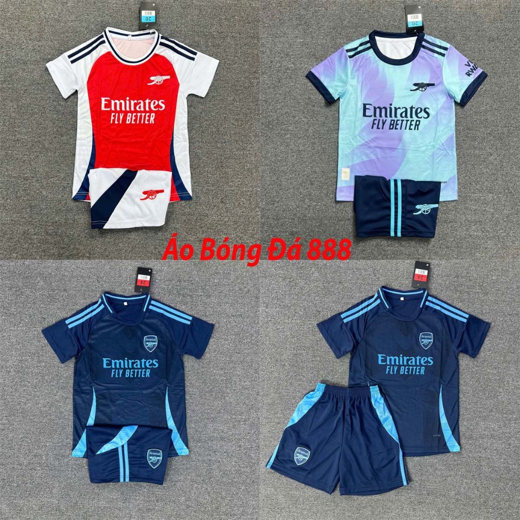 ชุดบอลเด็ก Arsenal Club 2024 - ผ้าซามีพรีเมี่ยม