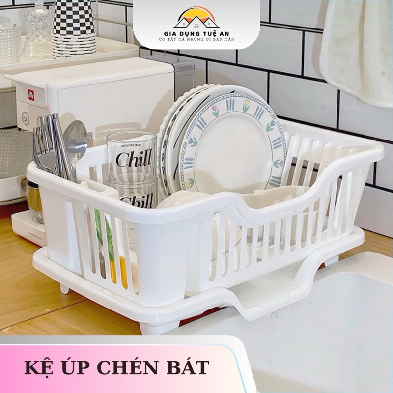 ตะกร้า DISH และ DISH พร้อมท่อระบายน้ํา - SOLUTION TO KEEP DISHES ALWAYS DRY!