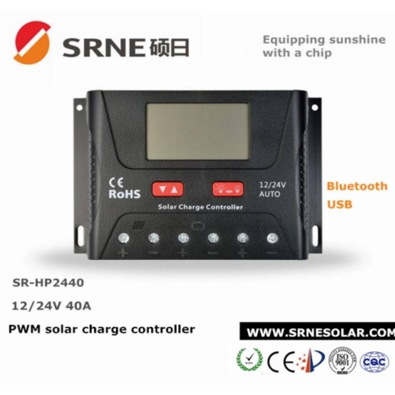 แท่นชาร์จคอนโทรลเลอร์ PWM 40A Auto 12/24V - HP2440