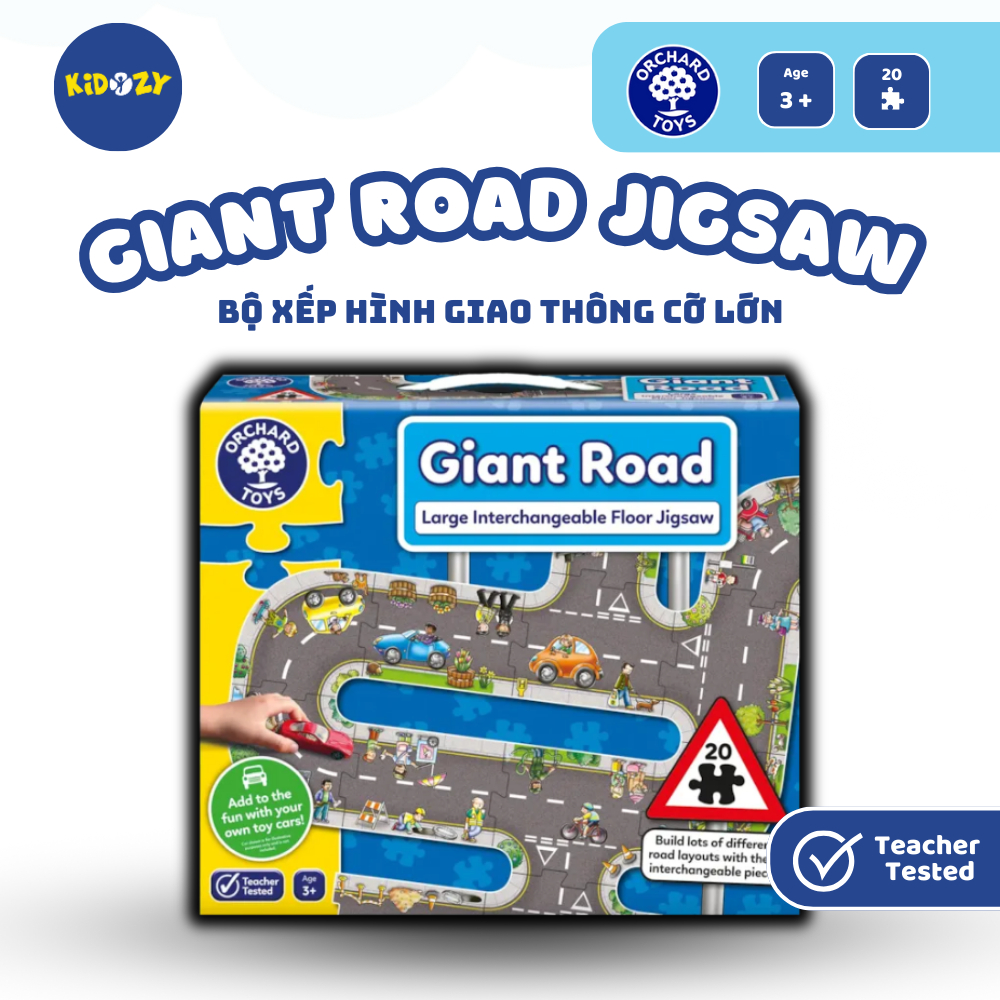 เกมทางปัญญา GIANT ROAD - Orchard Toys กระตุ้นจินตนาการ เพิ่มความรู้การจราจร
