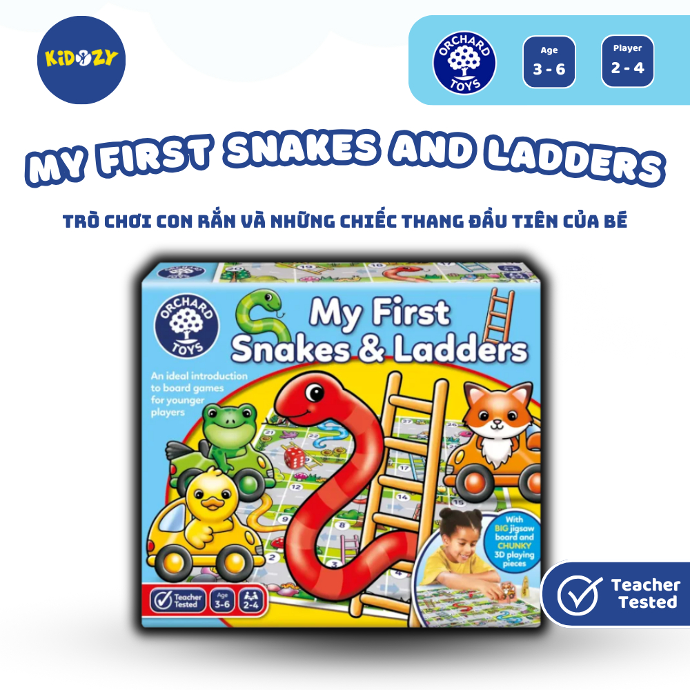 My First Snakes & Ladders - Orchard Toys เกมทางปัญญากําลังใจและประสานมือดวงตา