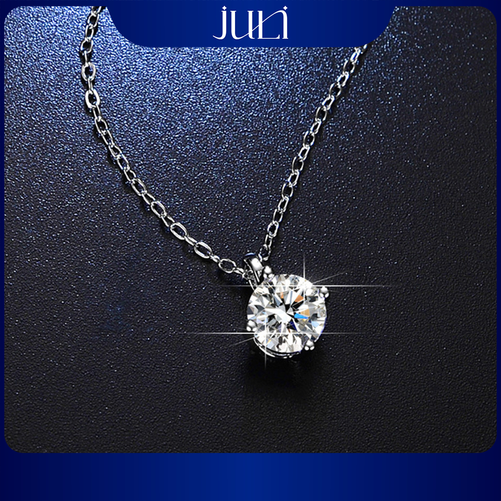 JULI สร้อยคอเงินอิตาลีหิน Moissanite คุณภาพสูง - หรูหรา | The More You Wear It The Brighter - หินประ