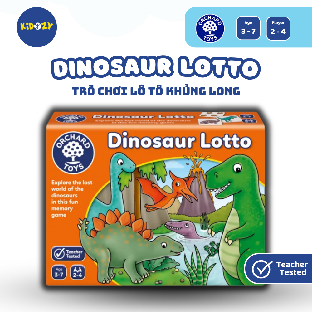 เกมทางปัญญา Dinosaur Lotto - Orchard Toys ช่วยให้เด็กพัฒนาทักษะการสังเกตและความจํา