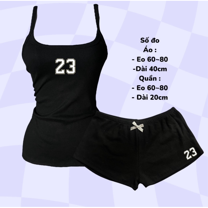 LOW RISE Y2K BLACK SLEEPING SET AVAILABLE