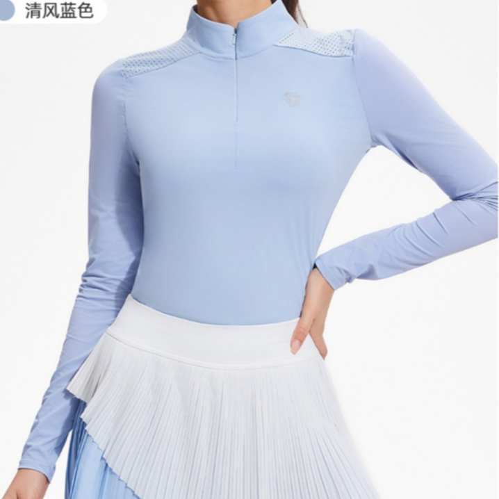 เสื้อแขนยาว COSLEAF สําหรับยิม, ลูกดอง, เทนนิส, กอล์ฟในยางยืดสุดเท่