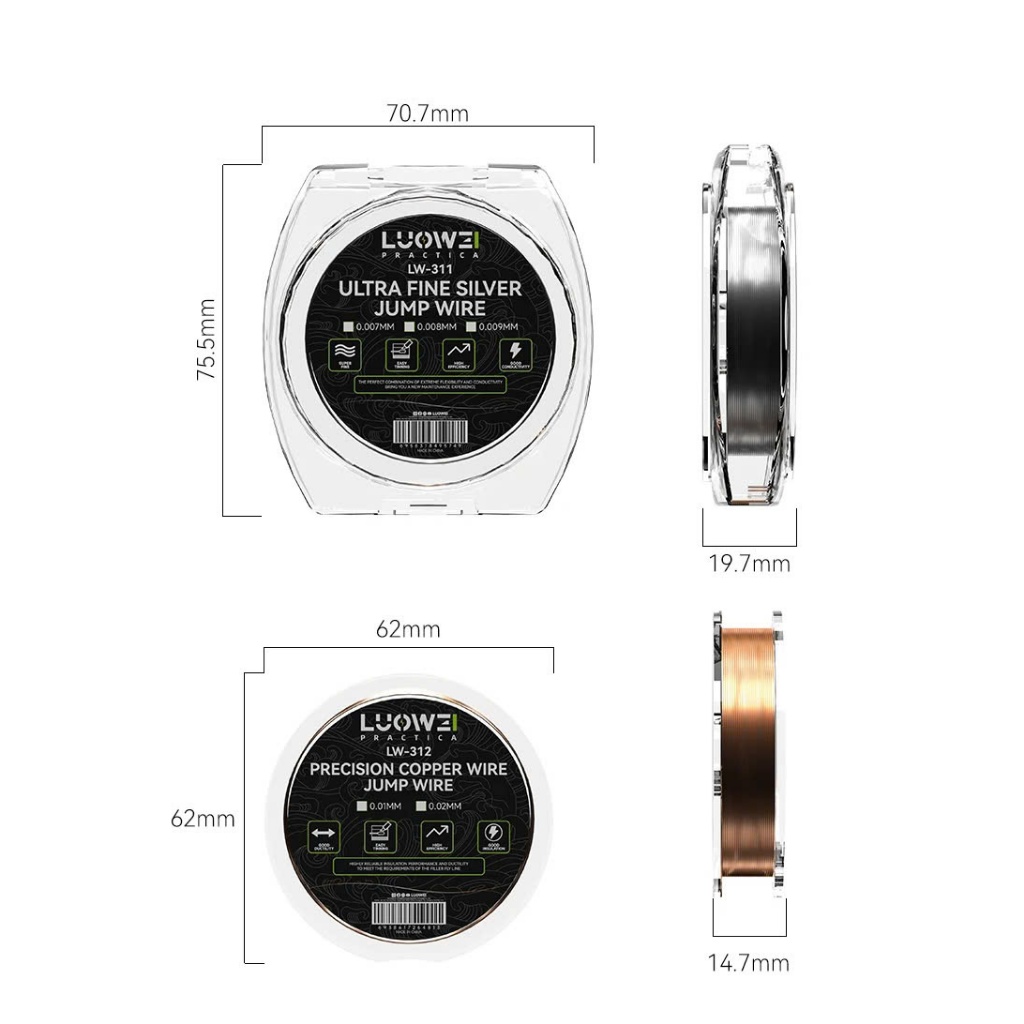 Luowei Lw-312 ลวดทองแดง 0.01 มม | LPK ซูเปอร์มาร์เก็ต
