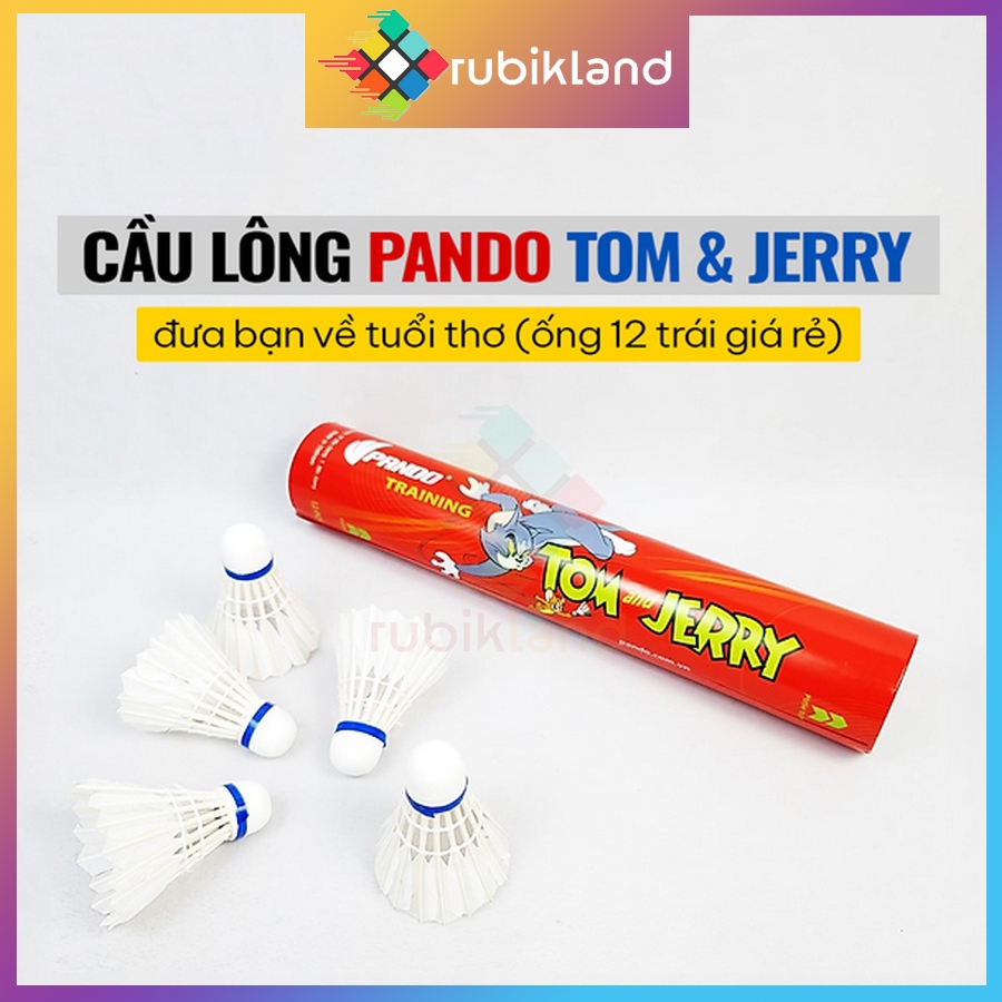 [Pando] Pando Tom Jerry Badminton Tube Blue Tom Red Tom 12 ลูกแบดมินตันสําหรับฝึกซ้อมและการแข่งขัน