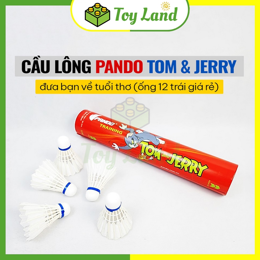 [Pando] Pando Tom Jerry Badminton Tube Blue Tom Red Tom 12 ลูกแบดมินตันสําหรับฝึกซ้อมและการแข่งขัน