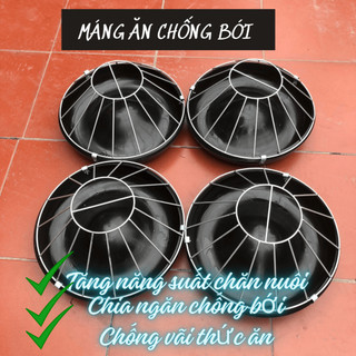 Máng ăn cho Gà Chống Bới chống vãi cho gia cầm chia ngăn