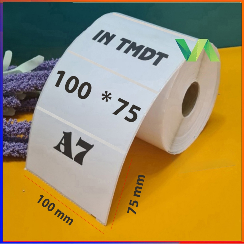 กระดาษพิมพ์บาร์โค้ด - การบัญชีการพิมพ์รูปลอกของ Lading Tmdt 100X75Mm 50M X 660Quality A7 กระดาษพิมพ์