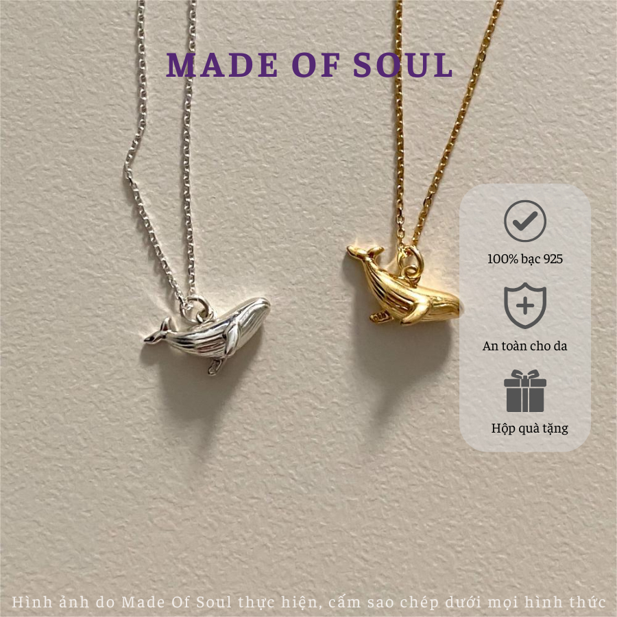 สร้อยคอผู้หญิง MADE OF SOUL 52Hz สีเงิน S925 ทรงอ่อนโยน ของแท้ MOS0116
