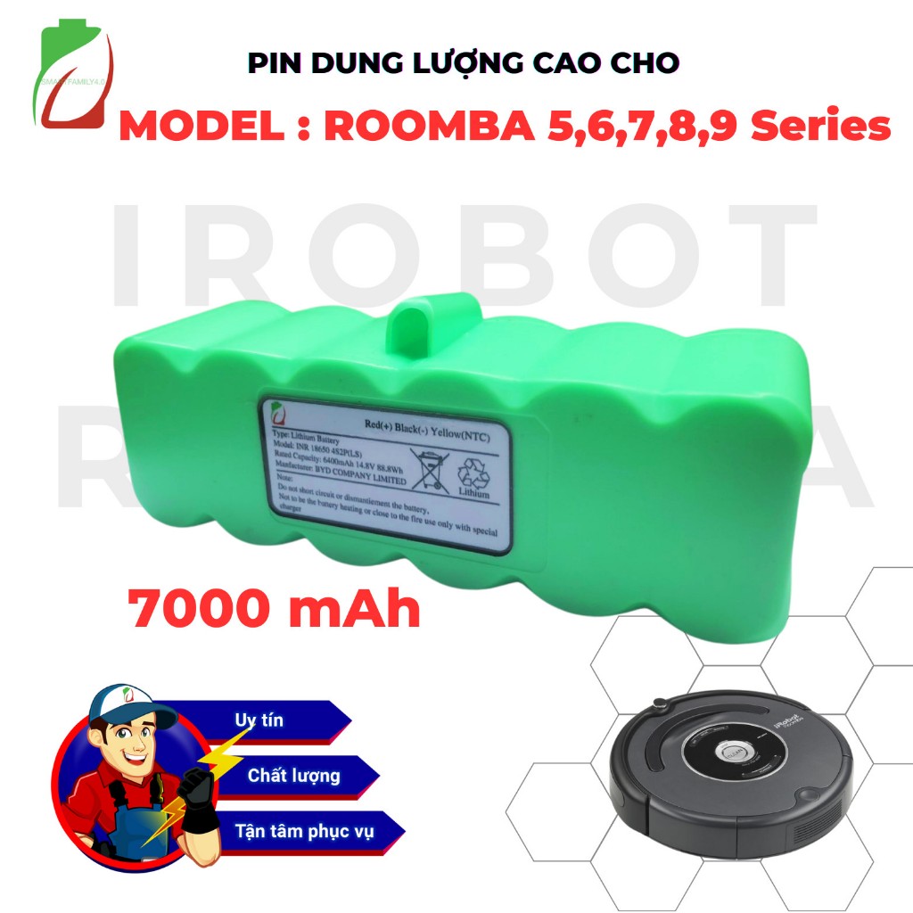 SAMSUNG IROBOT ROOMBA ROBOT VACUUM BATTERY 5,6,7,8,9