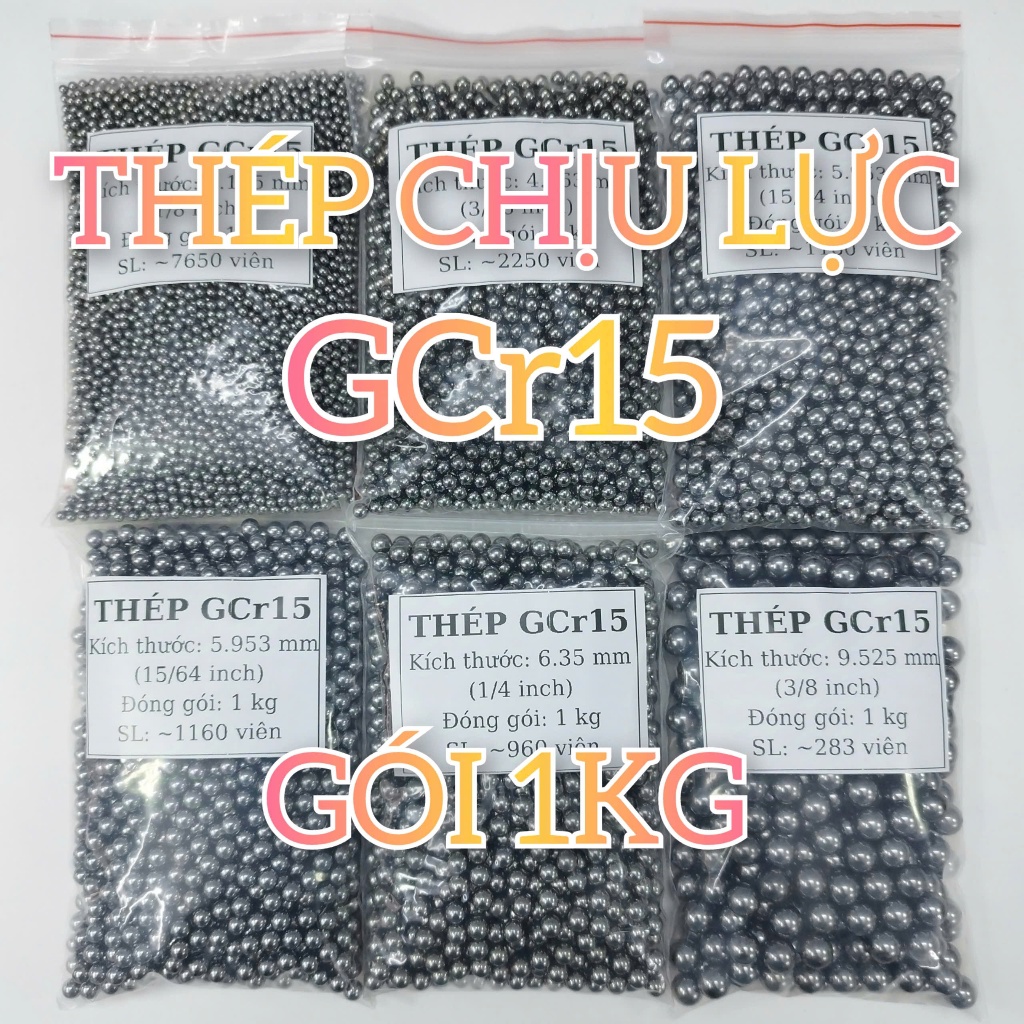 BEARING STEEL BALLS GCR15 PACKAGE เหล็กคาร์บอนโครเมียมสูง 1KG ใช้สําหรับแบริ่ง จักรยาน สกรูตะกั่ว แบ